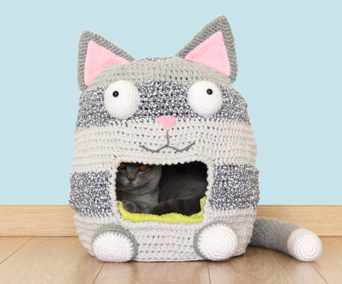 Kitty Kat House – Crochet Cat Bed Pattern | BuddyRumi